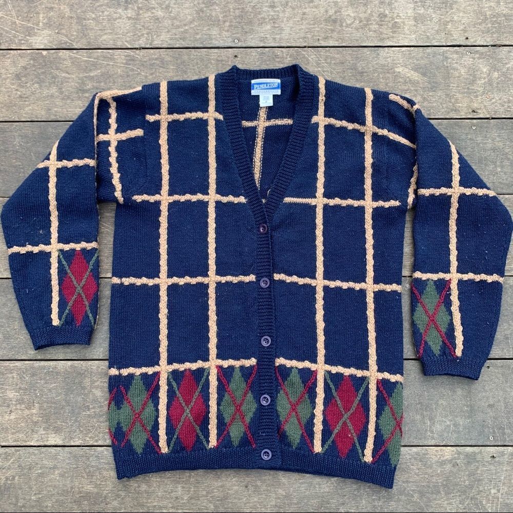 *Vintage* Pendleton Size Medium Button Up Cardiga… - image 6